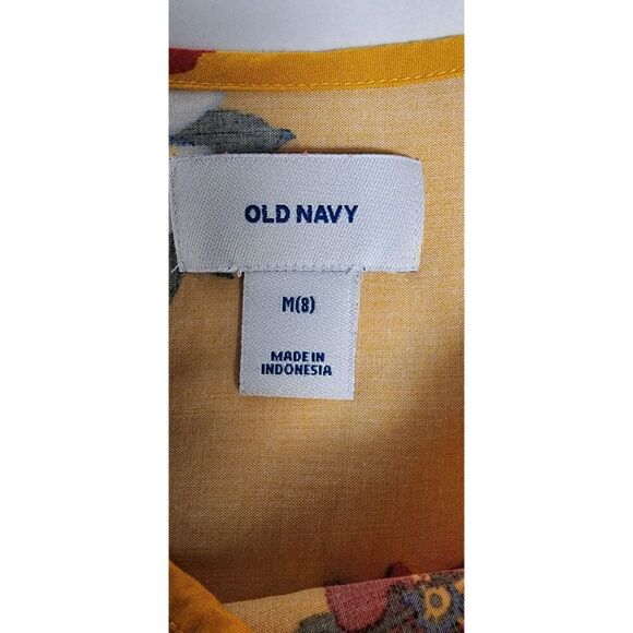 Gap Kids Red Metallic Pleated Jacquard Dot Party Dress/Old Navy Floral Dress M-8 - Picture 4 of 9